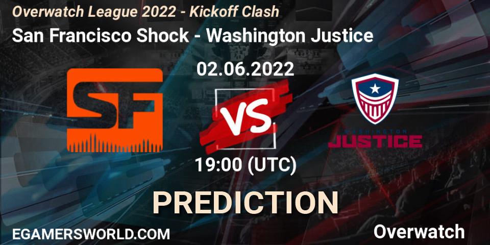 San Francisco Shock - Washington Justice: прогноз. 02.06.2022 at 19:00, Overwatch, Overwatch League 2022 - Kickoff Clash