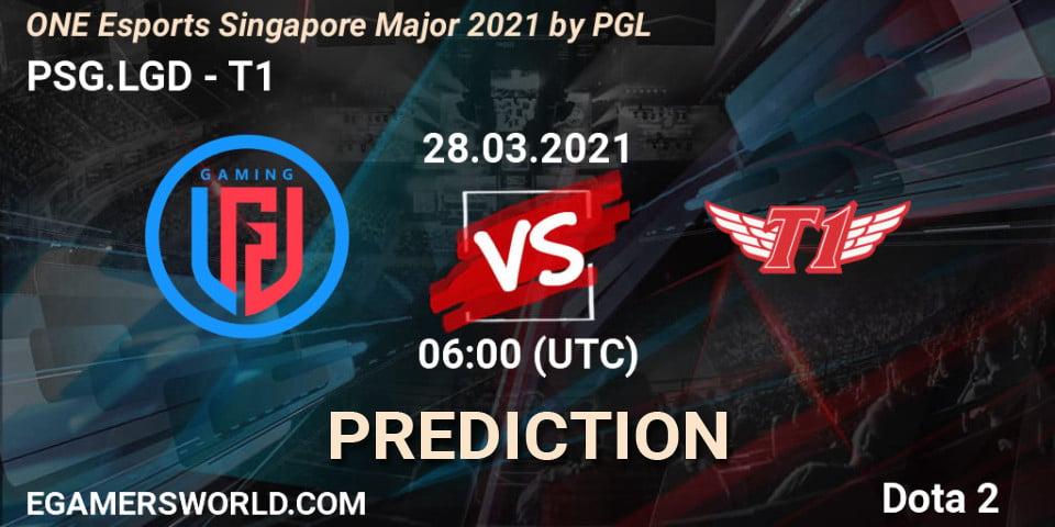 PSG.LGD - T1: прогноз. 28.03.2021 at 06:40, Dota 2, ONE Esports Singapore Major 2021