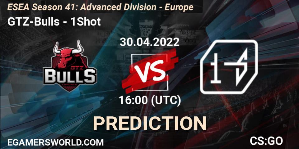 GTZ-Bulls - 1Shot: прогноз. 30.04.22, CS2 (CS:GO), ESEA Season 41: Advanced Division - Europe
