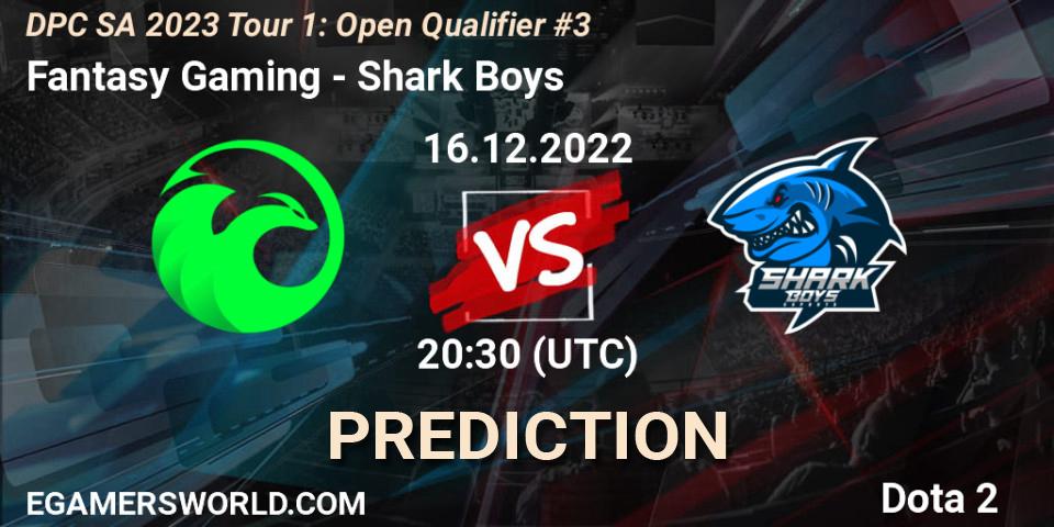 Fantasy Gaming - Shark Boys: прогноз. 16.12.2022 at 20:38, Dota 2, DPC SA 2023 Tour 1: Open Qualifier #3