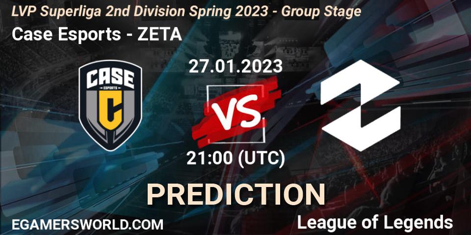 Case Esports - ZETA: прогноз. 27.01.23, LoL, LVP Superliga 2nd Division Spring 2023 - Group Stage