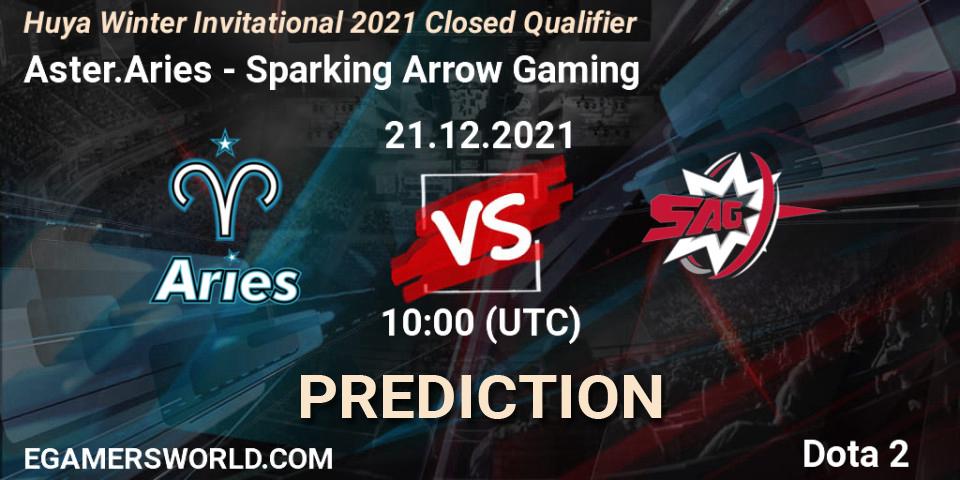 Aster.Aries - Sparking Arrow Gaming: прогноз. 21.12.2021 at 09:51, Dota 2, Huya Winter Invitational 2021 Closed Qualifier