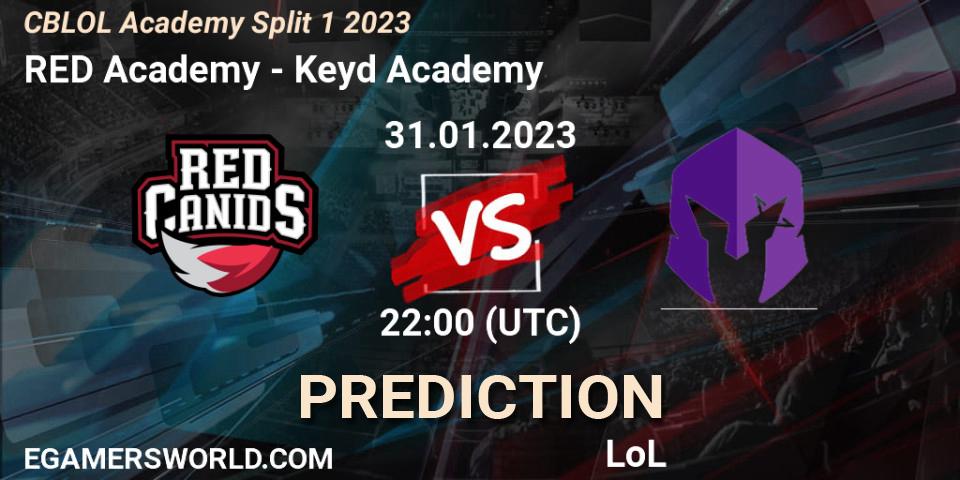 RED Academy - Keyd Academy: прогноз. 31.01.23, LoL, CBLOL Academy Split 1 2023