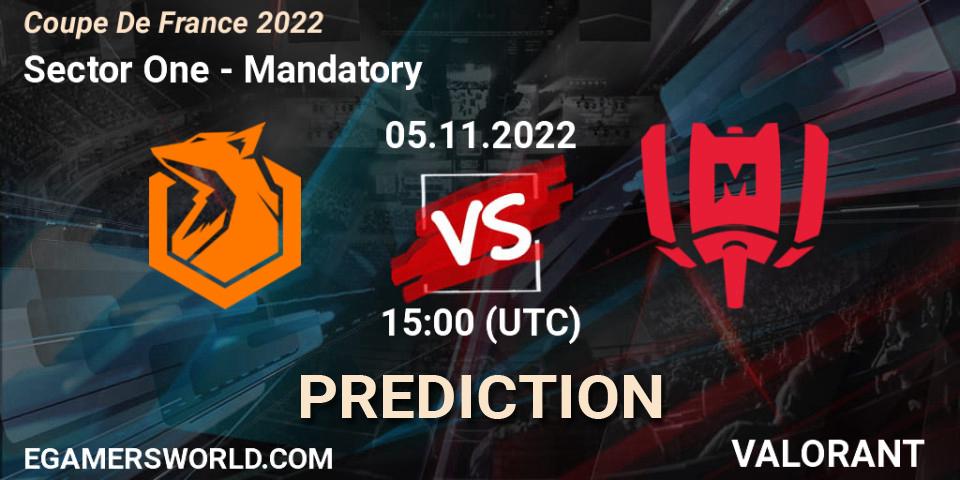 Sector One - Mandatory: прогноз. 05.11.2022 at 15:00, VALORANT, Coupe De France 2022