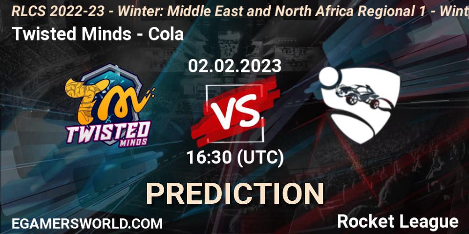 Twisted Minds - Cola: прогноз. 02.02.2023 at 16:30, Rocket League, RLCS 2022-23 - Winter: Middle East and North Africa Regional 1 - Winter Open
