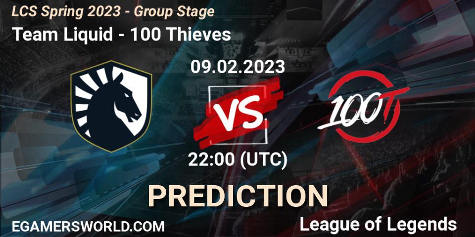 Team Liquid - 100 Thieves: прогноз. 10.02.23, LoL, LCS Spring 2023 - Group Stage