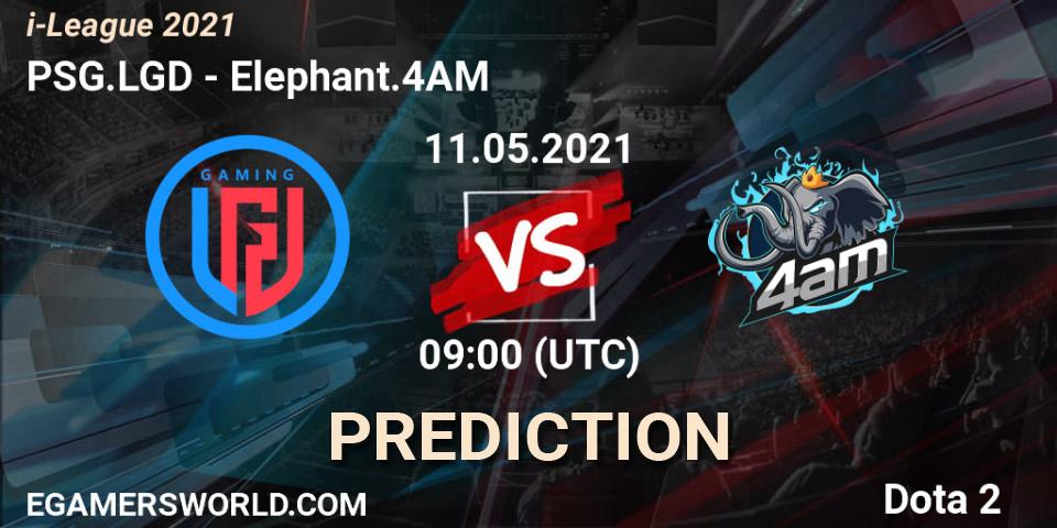 PSG.LGD - Elephant.4AM: прогноз. 11.05.2021 at 08:02, Dota 2, i-League 2021 Season 1