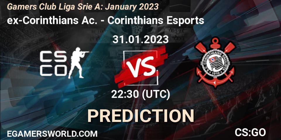 ex-Corinthians Ac. - Corinthians Esports: прогноз. 31.01.23, CS2 (CS:GO), Gamers Club Liga Série A: January 2023