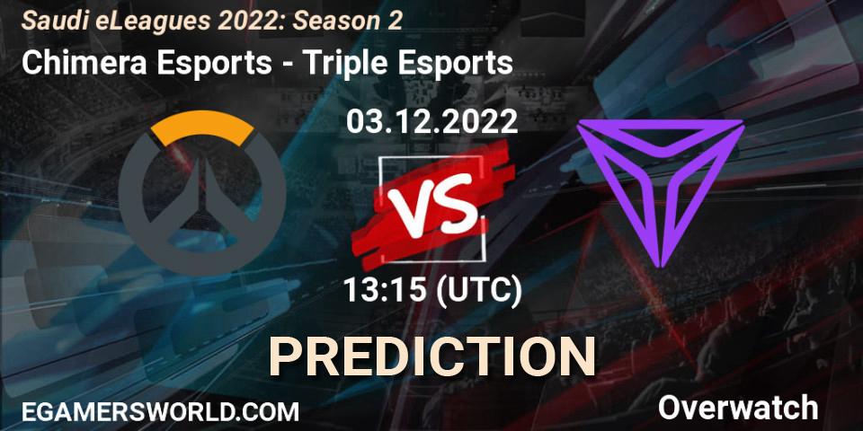 Chimera Esports - Triple Esports: прогноз. 03.12.2022 at 13:15, Overwatch, Saudi eLeagues 2022: Season 2