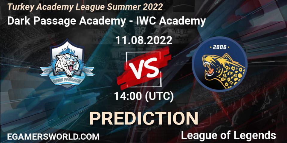 Dark Passage Academy - IWC Academy: прогноз. 11.08.2022 at 14:00, LoL, Turkey Academy League Summer 2022