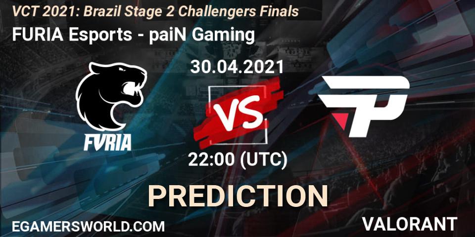 FURIA Esports - paiN Gaming: прогноз. 01.05.2021 at 16:00, VALORANT, VCT 2021: Brazil Stage 2 Challengers Finals