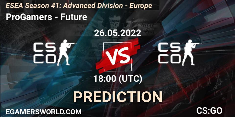 ProGamers - Future: прогноз. 26.05.2022 at 18:00, Counter-Strike (CS2), ESEA Season 41: Advanced Division - Europe