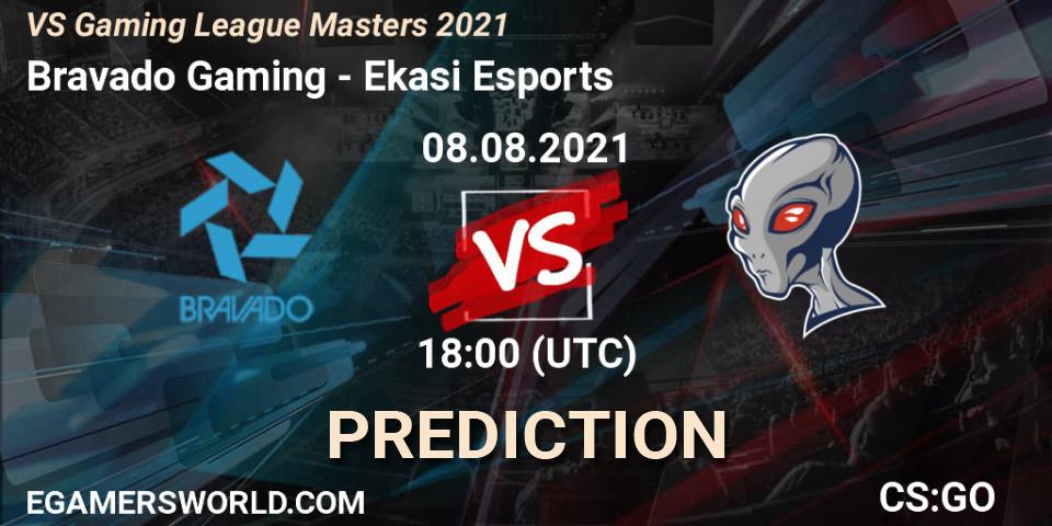 Bravado Gaming - Ekasi Esports: прогноз. 08.08.2021 at 18:00, Counter-Strike (CS2), VS Gaming League Masters 2021