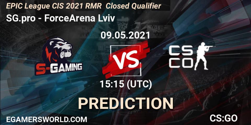 SG.pro - ForceArena Lviv: прогноз. 09.05.2021 at 15:15, Counter-Strike (CS2), EPIC League CIS 2021 RMR Closed Qualifier