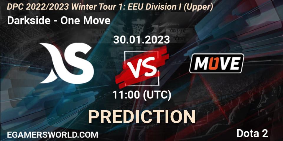 Darkside - One Move: прогноз. 30.01.23, Dota 2, DPC 2022/2023 Winter Tour 1: EEU Division I (Upper)