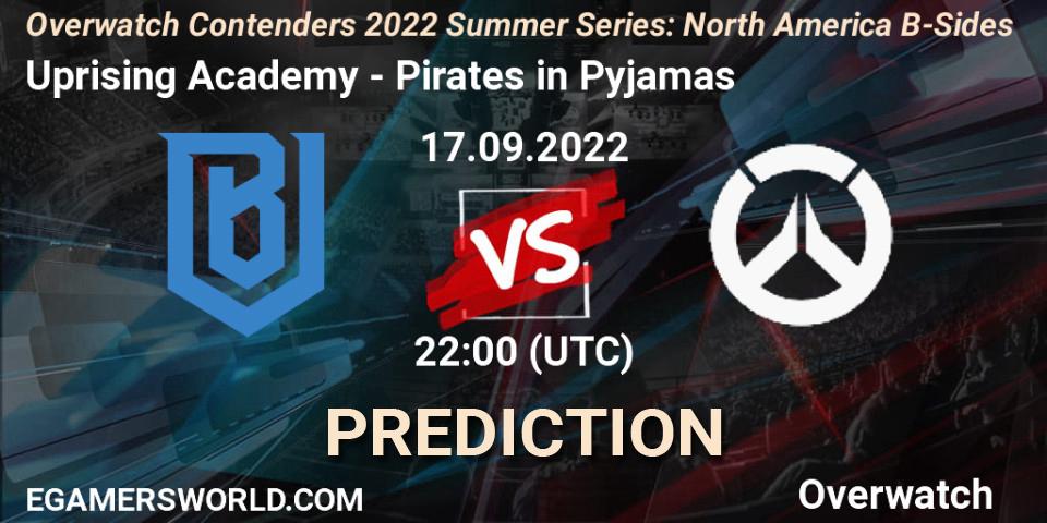 Uprising Academy - Pirates in Pyjamas: прогноз. 17.09.22, Overwatch, Overwatch Contenders 2022 Summer Series: North America B-Sides