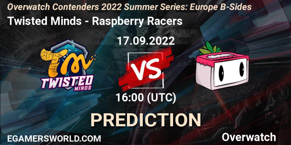 Twisted Minds - Raspberry Racers: прогноз. 17.09.2022 at 16:00, Overwatch, Overwatch Contenders 2022 Summer Series: Europe B-Sides