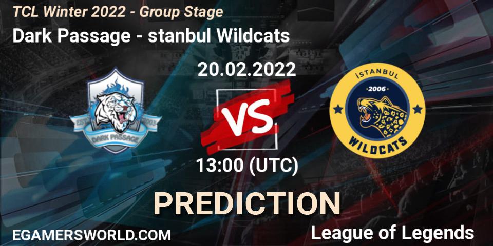Dark Passage - İstanbul Wildcats: прогноз. 20.02.2022 at 13:00, LoL, TCL Winter 2022 - Group Stage