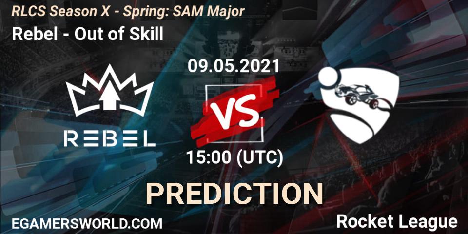 Rebel - Out of Skill: прогноз. 09.05.2021 at 15:00, Rocket League, RLCS Season X - Spring: SAM Major