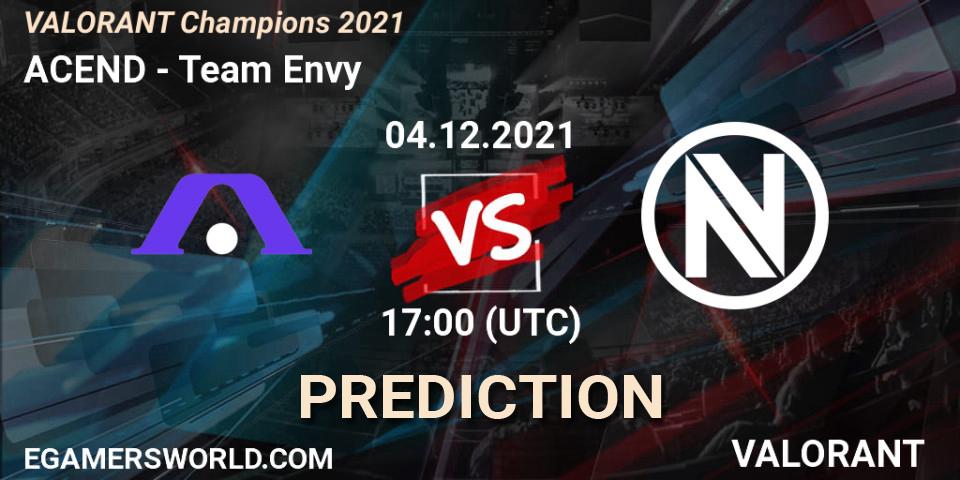 ACEND - Team Envy: прогноз. 06.12.2021 at 14:00, VALORANT, VALORANT Champions 2021