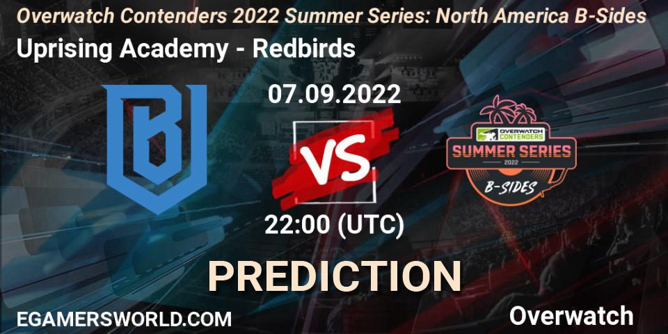 Uprising Academy - Redbirds: прогноз. 07.09.22, Overwatch, Overwatch Contenders 2022 Summer Series: North America B-Sides