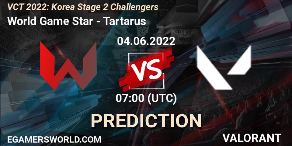 World Game Star - Tartarus: прогноз. 04.06.2022 at 07:00, VALORANT, VCT 2022: Korea Stage 2 Challengers
