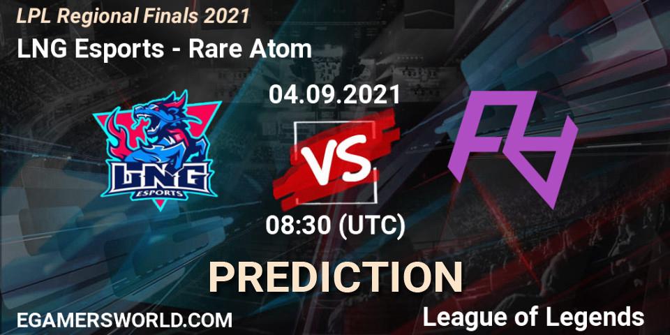 LNG Esports - Rare Atom: прогноз. 04.09.2021 at 08:00, LoL, LPL Regional Finals 2021
