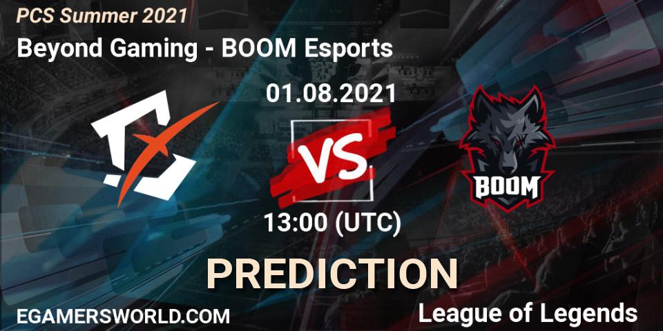 Beyond Gaming - BOOM Esports: прогноз. 01.08.2021 at 13:00, LoL, PCS Summer 2021