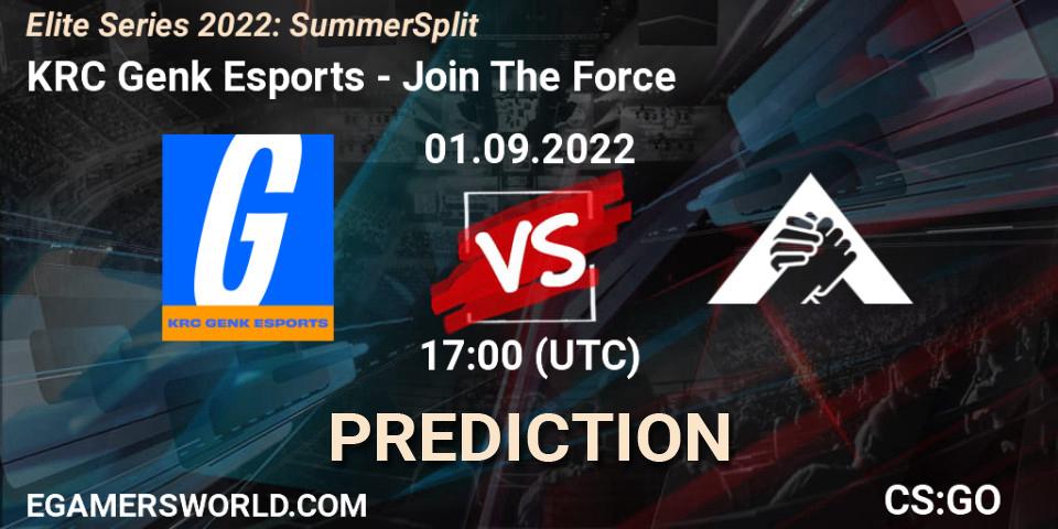 KRC Genk Esports - JoinTheForce: прогноз. 01.09.2022 at 17:00, Counter-Strike (CS2), Elite Series 2022: Summer Split