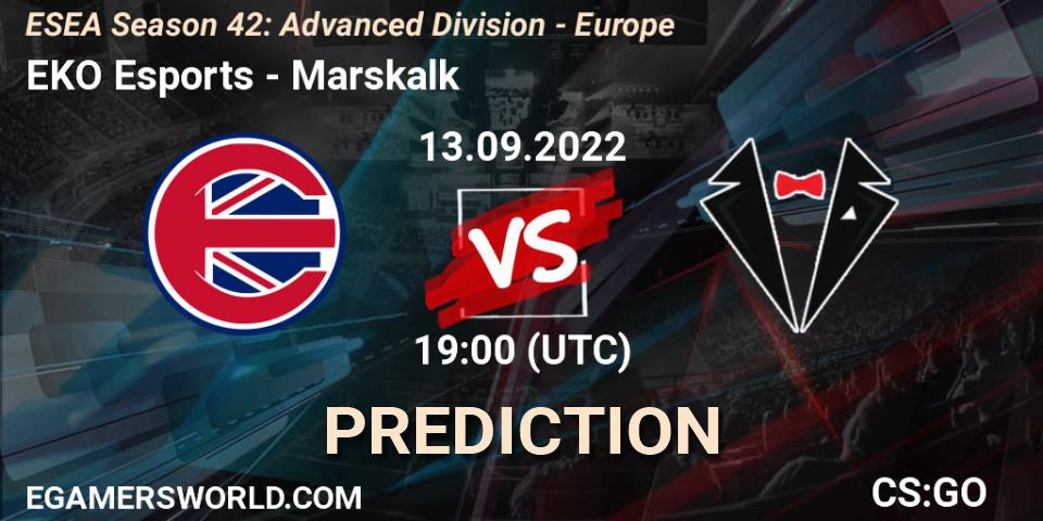 EKO Esports - Marskalk: прогноз. 13.09.2022 at 19:00, Counter-Strike (CS2), ESEA Season 42: Advanced Division - Europe