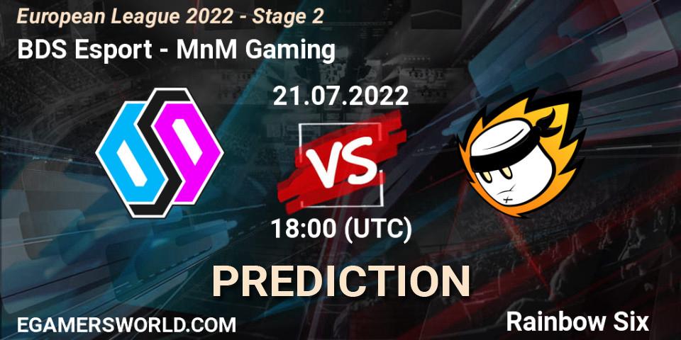 BDS Esport - MnM Gaming: прогноз. 21.07.22, Rainbow Six, European League 2022 - Stage 2