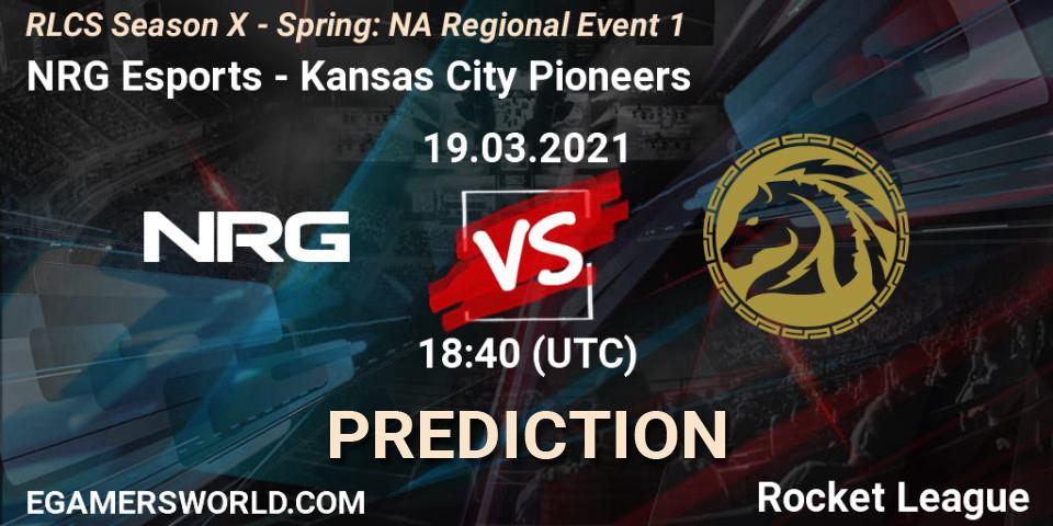 NRG Esports - Kansas City Pioneers: прогноз. 19.03.2021 at 18:40, Rocket League, RLCS Season X - Spring: NA Regional Event 1
