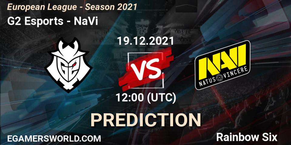 G2 Esports - NaVi: прогноз. 19.12.2021 at 12:00, Rainbow Six, European League - Season 2021