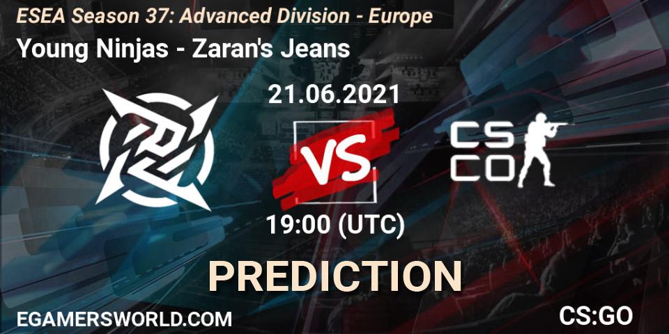 Young Ninjas - Zaran's Jeans: прогноз. 21.06.21, CS2 (CS:GO), ESEA Season 37: Advanced Division - Europe
