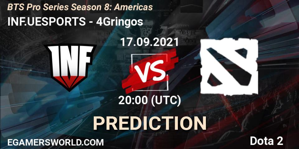 INF.UESPORTS - 4Gringos: прогноз. 17.09.2021 at 20:04, Dota 2, BTS Pro Series Season 8: Americas