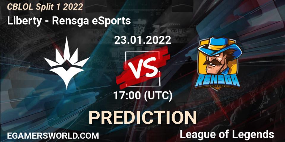 Liberty - Rensga eSports: прогноз. 23.01.2022 at 17:00, LoL, CBLOL Split 1 2022