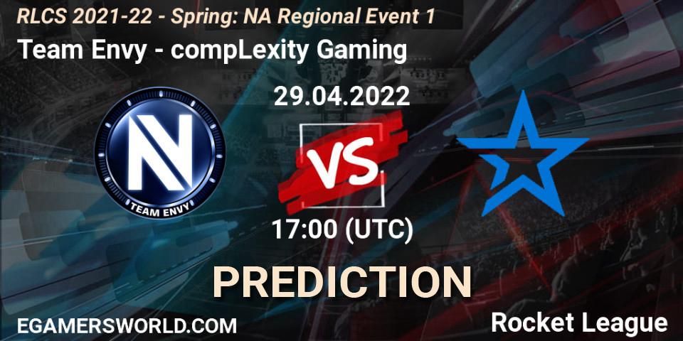 Team Envy - compLexity Gaming: прогноз. 29.04.2022 at 17:00, Rocket League, RLCS 2021-22 - Spring: NA Regional Event 1