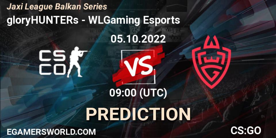 gloryHUNTERs - WLGaming Esports: прогноз. 05.10.22, CS2 (CS:GO), Jaxi League Balkan Series