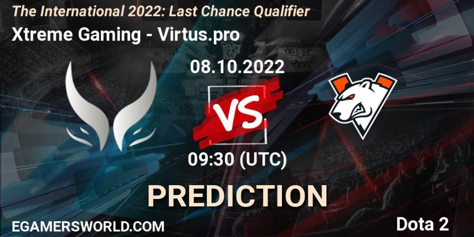 Xtreme Gaming - Virtus.pro: прогноз. 08.10.2022 at 09:19, Dota 2, The International 2022: Last Chance Qualifier