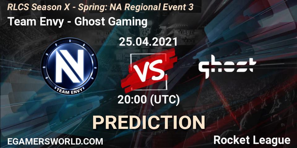Team Envy - Ghost Gaming: прогноз. 25.04.21, Rocket League, RLCS Season X - Spring: NA Regional Event 3