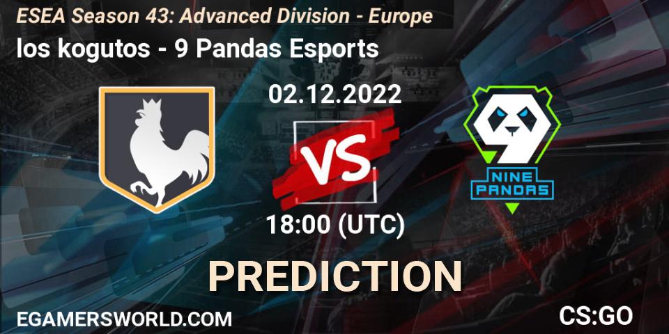 los kogutos - 9 Pandas Esports: прогноз. 02.12.22, CS2 (CS:GO), ESEA Season 43: Advanced Division - Europe
