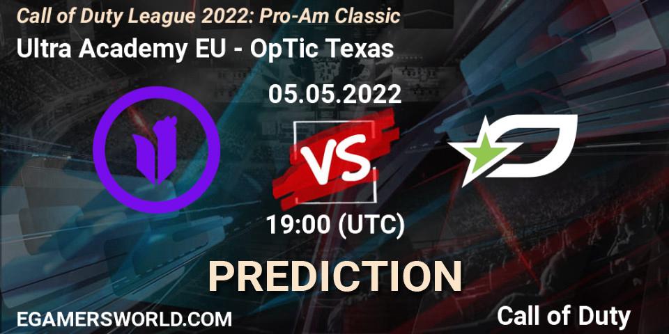 Ultra Academy EU - OpTic Texas: прогноз. 05.05.2022 at 19:00, Call of Duty, Call of Duty League 2022: Pro-Am Classic