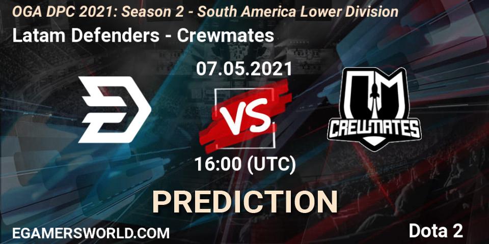 Latam Defenders - Crewmates: прогноз. 07.05.2021 at 16:01, Dota 2, OGA DPC 2021: Season 2 - South America Lower Division 