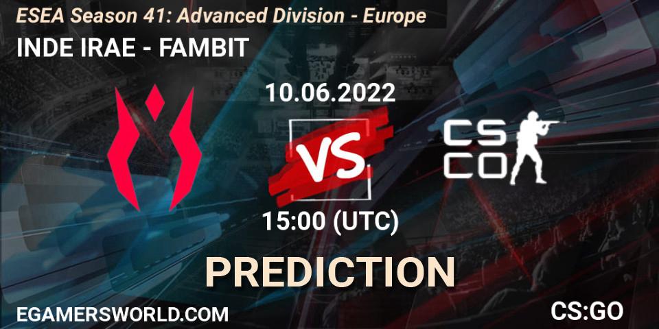 INDE IRAE - FAMBIT: прогноз. 10.06.2022 at 15:00, Counter-Strike (CS2), ESEA Season 41: Advanced Division - Europe