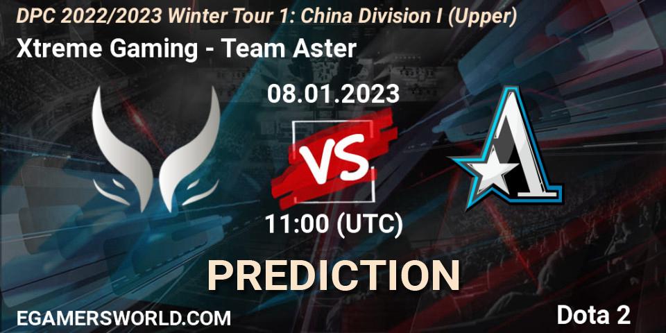 Xtreme Gaming - Team Aster: прогноз. 08.01.23, Dota 2, DPC 2022/2023 Winter Tour 1: CN Division I (Upper)