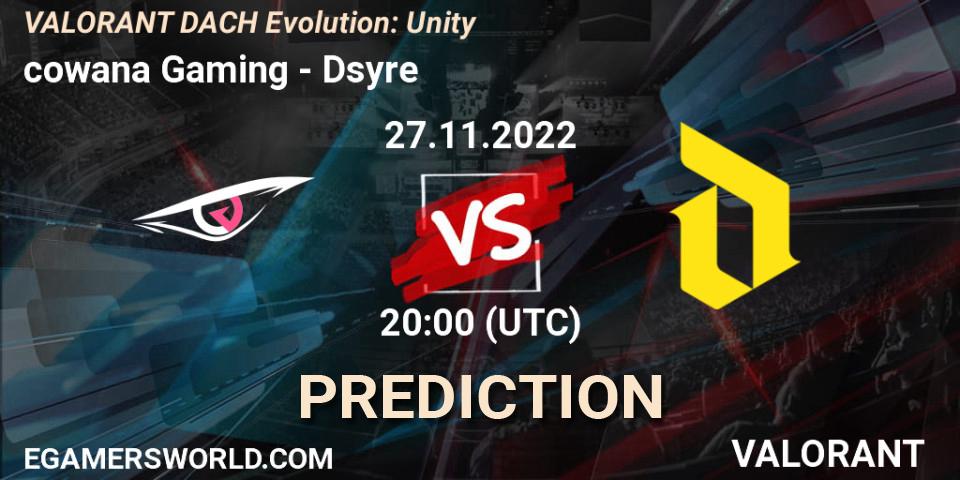 cowana Gaming - Dsyre: прогноз. 27.11.22, VALORANT, VALORANT DACH Evolution: Unity