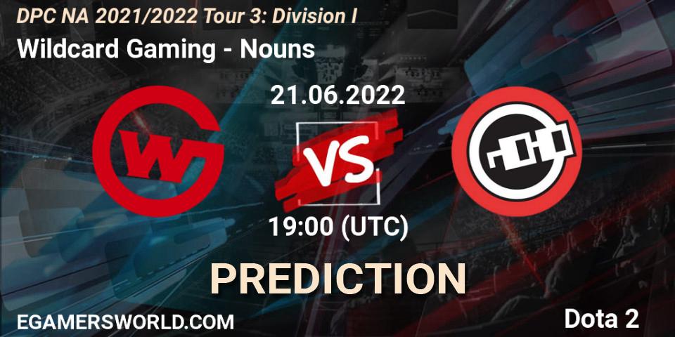 Wildcard Gaming - Nouns: прогноз. 21.06.22, Dota 2, DPC NA 2021/2022 Tour 3: Division I