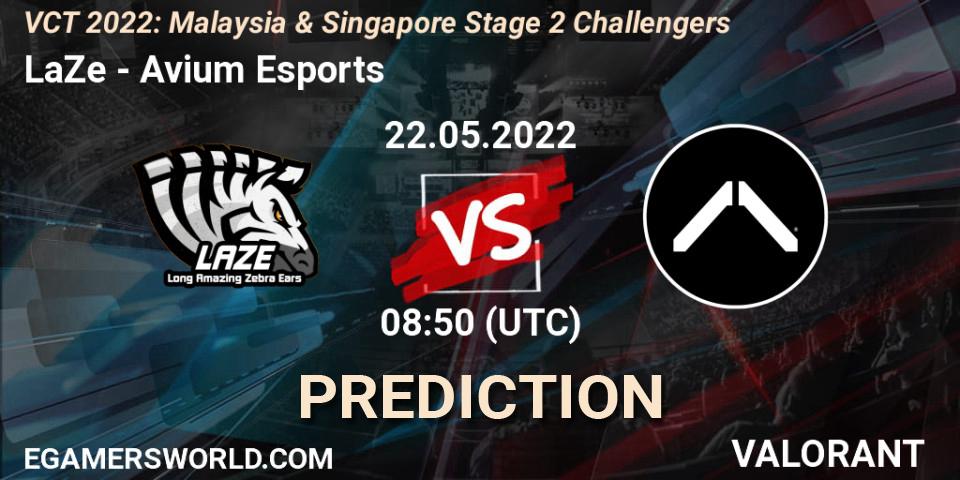 LaZe - Avium Esports: прогноз. 22.05.2022 at 07:00, VALORANT, VCT 2022: Malaysia & Singapore Stage 2 Challengers