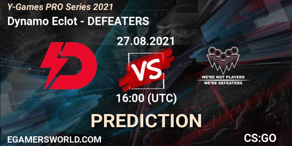 Dynamo Eclot - DEFEATERS: прогноз. 27.08.2021 at 16:00, Counter-Strike (CS2), Y-Games PRO Series 2021