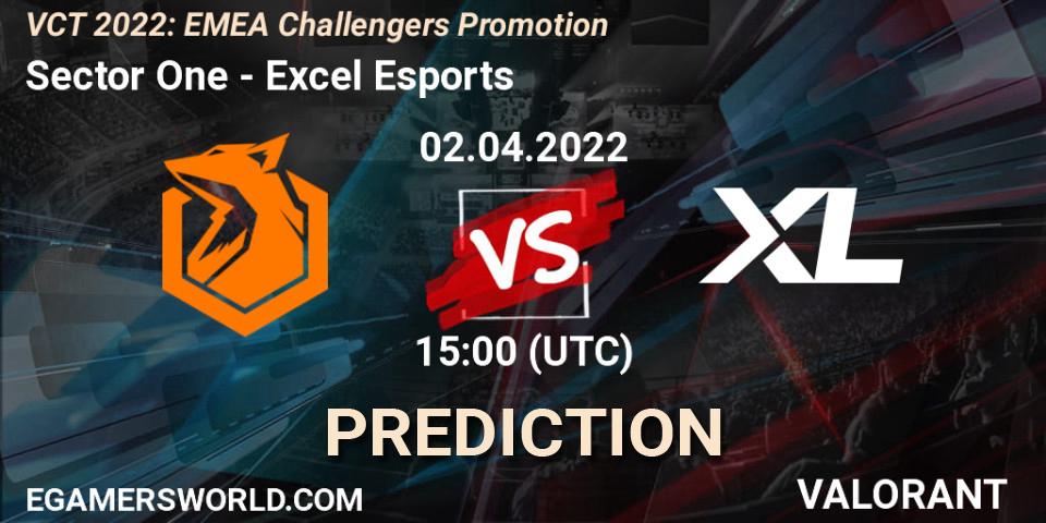 Sector One - Excel Esports: прогноз. 02.04.2022 at 15:00, VALORANT, VCT 2022: EMEA Challengers Promotion